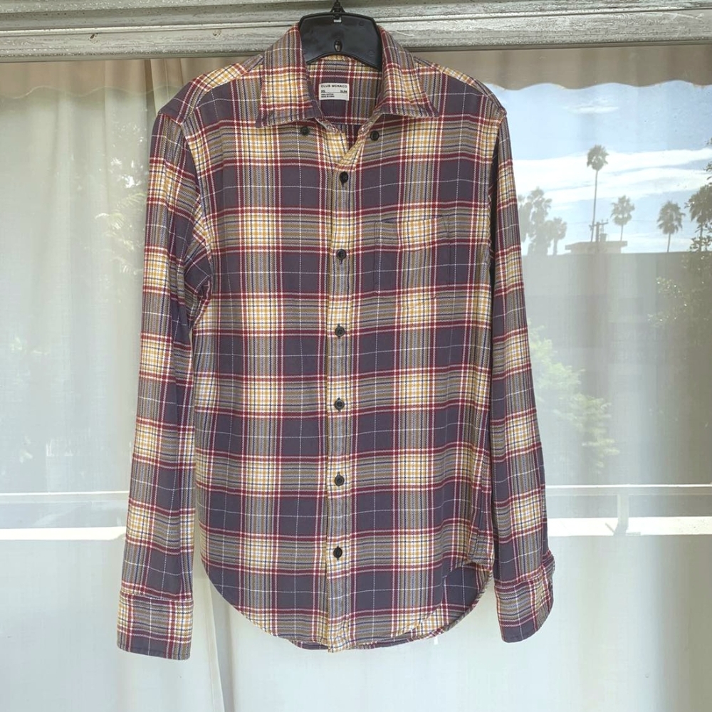 CLUB MONACO SLIM FIT FLANNEL